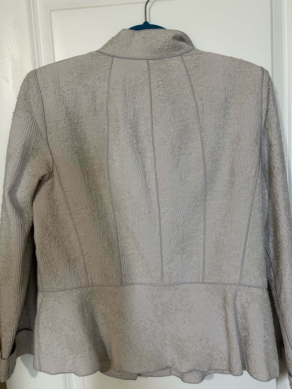 Lafayette 148 New York Summer Light Grey Jacket Sz 14 - Picture 2 of 7